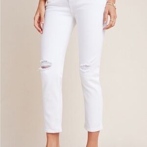 Women's White Distressed Jeans size 26